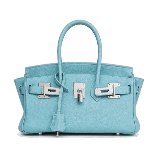 Le cabas cuir MyJellyB, coloris Azur